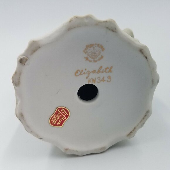 Lefton Bisque China Queen Elizabeth I 8" x 4" Figurine Handpainted KW343 Japan - Picture 9 of 10